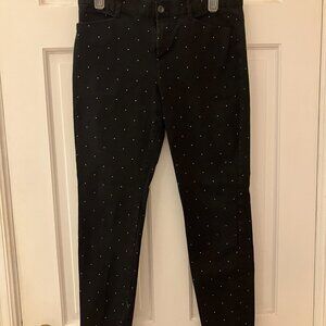 Gap Slim Black/White Polka Dot Pants - Size 4